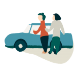 Personal transport icon as part of Whiddon's Home Care services.