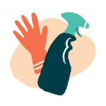 Helping around home icon for Whiddon Home Care solutions.